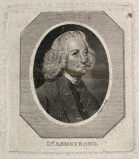 John Armstrong. Line engraving by F. Sansom after Sir J. Reynolds.