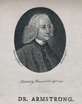 John Armstrong. Line engraving by P. Audinet after Sir J. Reynolds.