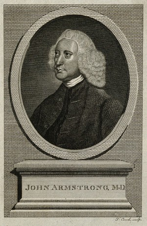 view John Armstrong. Line engraving by T. Cook after Sir J. Reynolds.