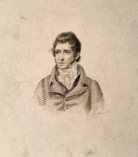 Joseph Arnold. Pen drawing by C.J.W. Winter, 1849.