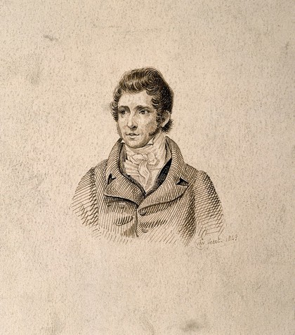 Joseph Arnold. Pen drawing by C.J.W. Winter, 1849.