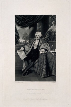 John Ash. Mezzotint by C. Tomkins, 1867, after Sir J. Reynolds.