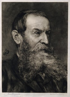 John Attfield. Photogravure [monoprint?] by Sir H. von Herkomer, 1897.