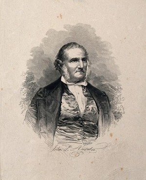 view Jean Jacques Audubon. Wood engraving by H. Linton after H. Anelay.