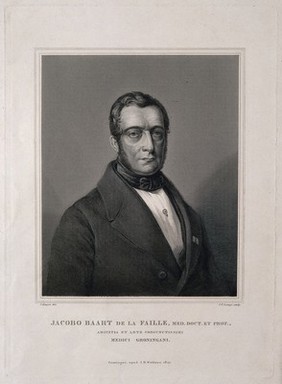 Jacob Baart de la Faille. Engraving by J. P. Lange, 1842, after J. Kayser.