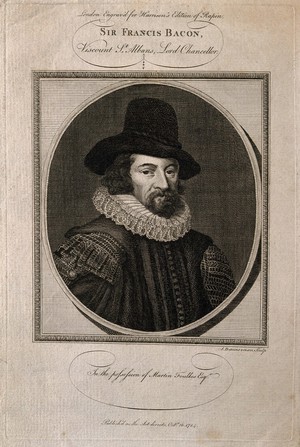 view Francis Bacon, Viscount St Albans. Line engraving by A. Bannerman, 1784.