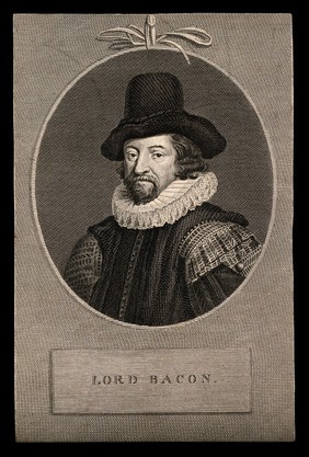 Francis Bacon, Viscount St Albans. Line engraving after Blyenberch.