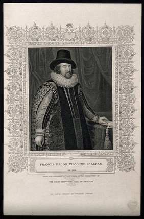 Francis Bacon, Viscount St Albans. Engraving by J. Cochran after P. van Somer.