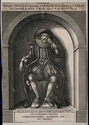 view Francis Bacon, Viscount St Albans. Etching by W. Hollar, 1670.