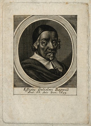 William Bagwell. Line engraving after W. Faithorne, 1664.