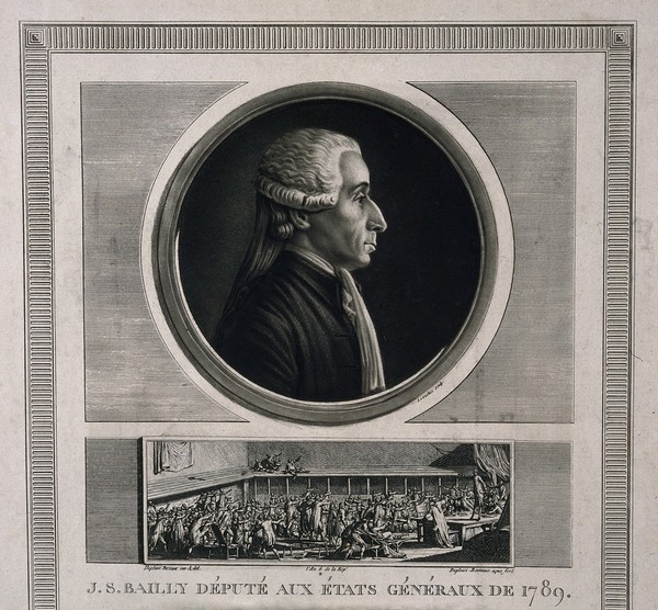 Jean Sylvain Bailly. Mezzotint by C. F. G. Levachez after J. Duplessi-Bertaux.