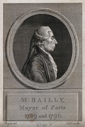 Jean Sylvain Bailly. Line engraving by Cook after Boizot.