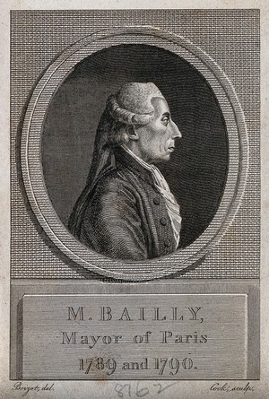 view Jean Sylvain Bailly. Line engraving by Cook after Boizot.