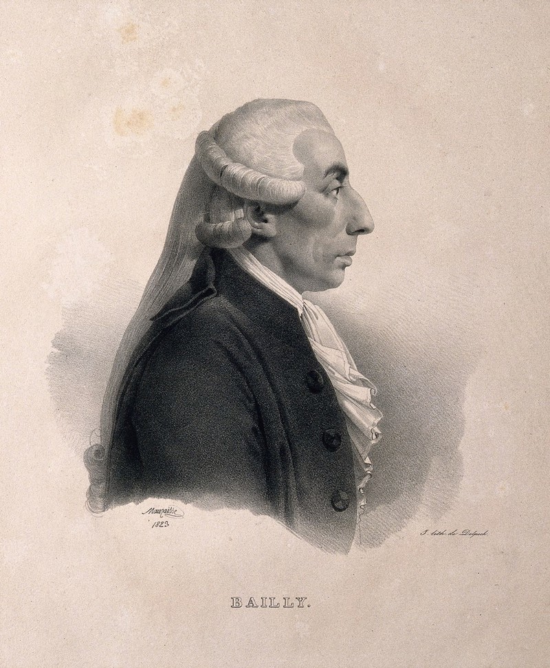 Jean Sylvain Bailly. Lithograph by J.B. Mauzaisse, 1823., 1823, by Jean-Baptiste Mauzaisse