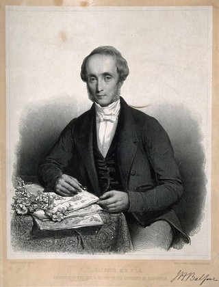 John Hutton Balfour. Lithograph by L. Ghémar.