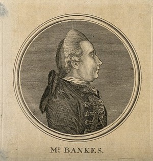 view Sir Joseph Banks. Line engraving.