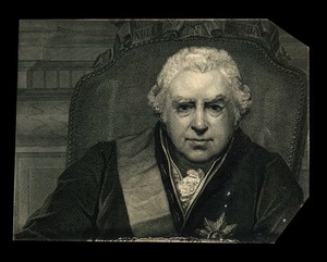 view Sir Joseph Banks. Line engraving by N. Schiavonetti after T. Phillips.