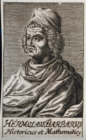 Ermolao Barbaro. Line engraving.