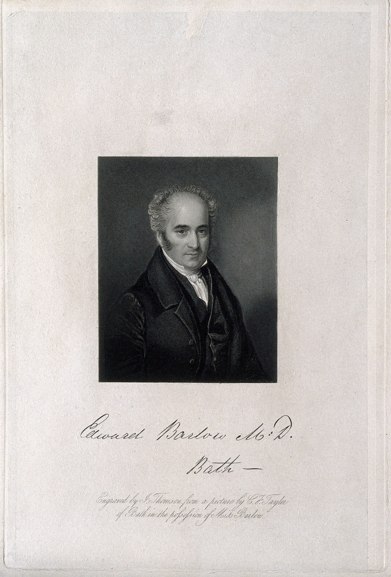 Edward Barlow. Stipple engraving by J. Thomson., by James Thomson