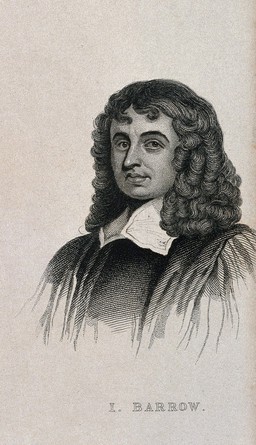 Isaac Barrow. Stipple engraving.