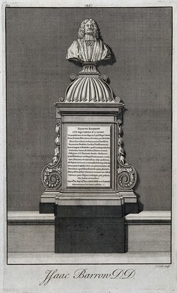 Isaac Barrow. Line engraving by J. Cole.