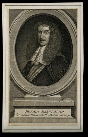 Peter Barwick. Line engraving by G. Vertue, 1721.