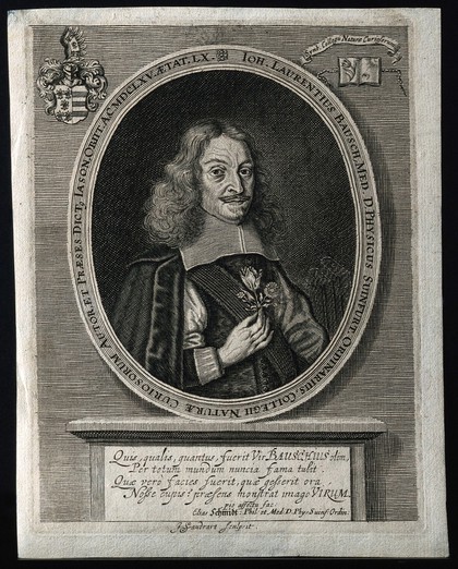 Johann Lorenz Bausch. Line engraving by J. Sandrart.