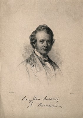 Joseph Beaumont. Stipple engraving by W. Holl after J. B. Bedford.