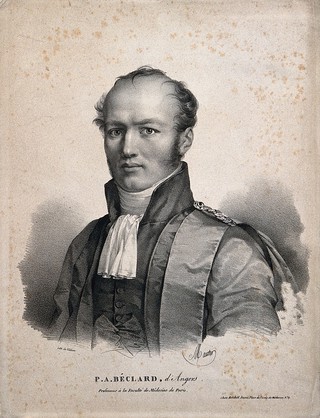 Pierre Auguste Béclard. Lithograph by N. E. Maurin.