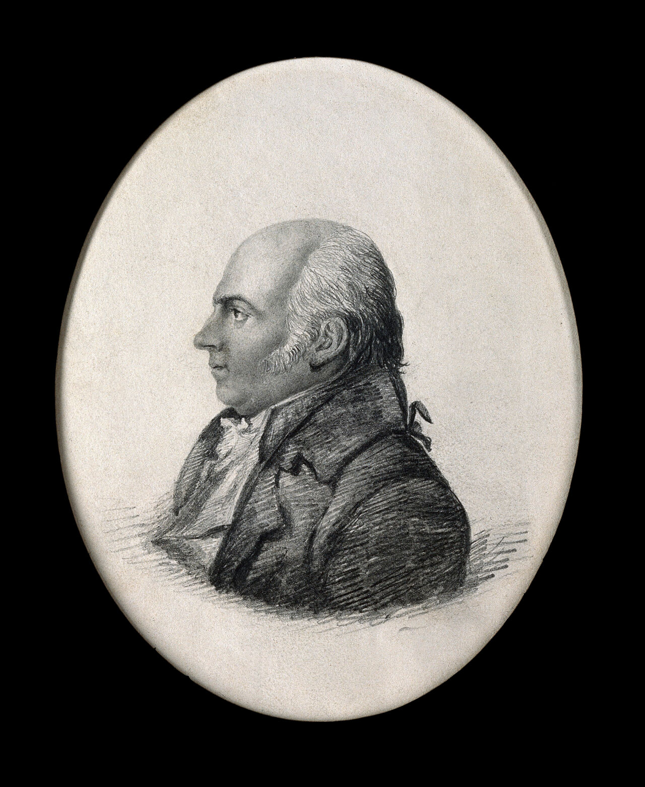 Thomas Beddoes. Pencil drawing after E. Bird., by Edward Bird