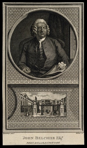 view John Belchier. Line engraving by A. Walker after O. Humphry.