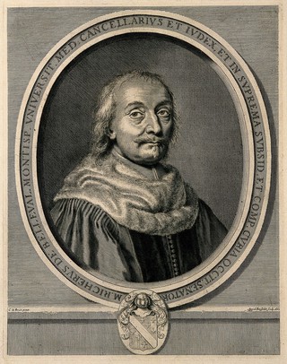 Martin Richer de Belleval. Line engraving by G. Rousselet, 1662, after C. le Brun.