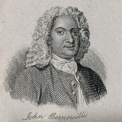 Johann Bernoulli. Line engraving.