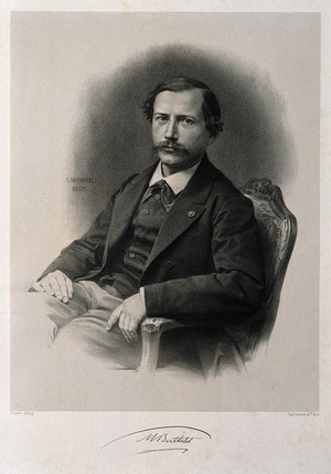 view Marcellin Pierre Eugène Berthelot. Lithograph by J.B.A. Lafosse, 1868, after P.-L. Pierson.