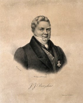 Jöns Jacob Berzelius. Lithograph by Joséphine-Clémence Formentin after J. V. C. Way, 1826.