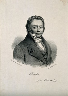 Jöns Jacob Berzelius. Lithograph by A. Farcy after F. Krüger.