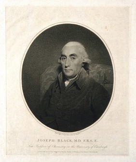 Joseph Black. Stipple engraving by J. Heath after H. Raeburn.