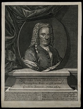 Quirin van Blankenburg. Line engraving by E.L. Creite after J.J. Nachenius, 1745.