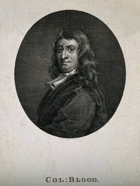 Thomas Blood. Line engraving by W. Angus.