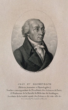 Johann Friedrich Blumenbach. Stipple engraving by A. Tardieu after Riep.