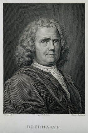 Hermann Boerhaave. Line engraving by F. Anderloni after G. Garavaglia.