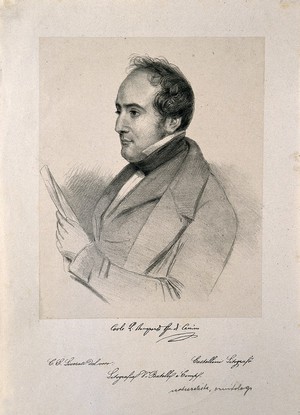 view Charles Lucien Jules Laurent Bonaparte, Prince de Canino. Lithograph by D. Castellini after C. E. Liverati.