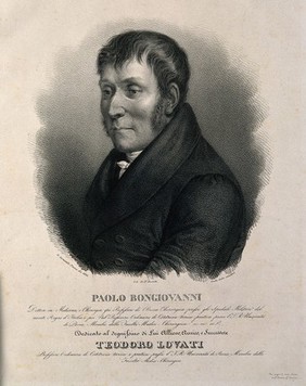 Paolo Bongiovanni. Lithograph by P. Bertotti after G. Cornienti, 1832.