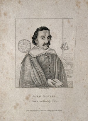 view John Booker. Stipple engraving by R. Cooper after Hollar.