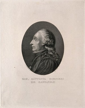 view Giovanni Battista Borsieri di Kanifeld. Line engraving by G. Dala after F. Anderloni.