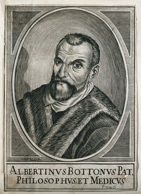 Albertino Bottoni. Line engraving by H. David, 1630.