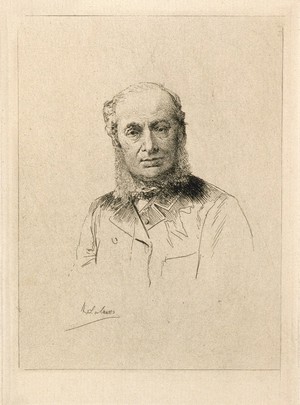 view J. Eugène Bouchut. Etching by A. Lalauze.