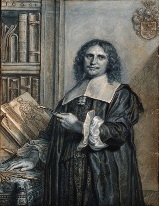 Michiel Boudewyns. Drawing by A. van Diepenbeeck, 1664.