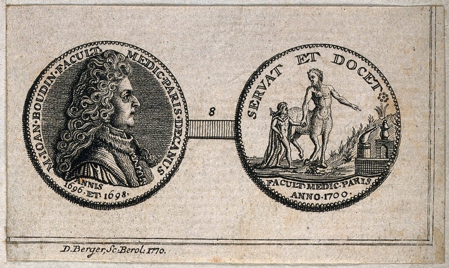 Jean Boudin. Line engraving by D. Berger.