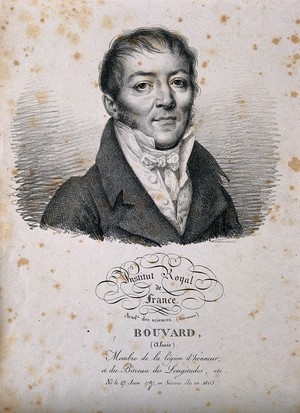 view Alexis Bouvard. Lithograph by J. Boilly, 1821.